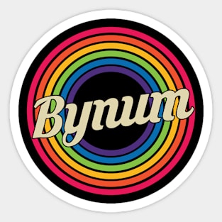 Bynum - Retro Rainbow Style Sticker